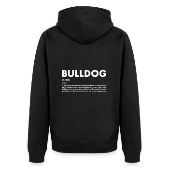 Définition de Bulldog - Veste à capuche bio Premium Unisexe - noir - Dos - Nico (187cm)
