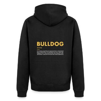 Définition de Bulldog - Veste à capuche bio Premium Unisexe - noir - Dos - Nico (187cm)