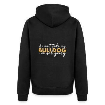 Si je ne peux pas prendre mon bouledogue, je n’y vais pas - Veste à capuche bio Premium Unisexe - noir - Dos - Nico (187cm)