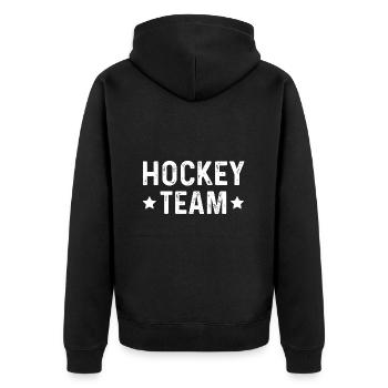 Équipe de hockey - Veste à capuche bio Premium Unisexe - noir - Dos - Nico (187cm)