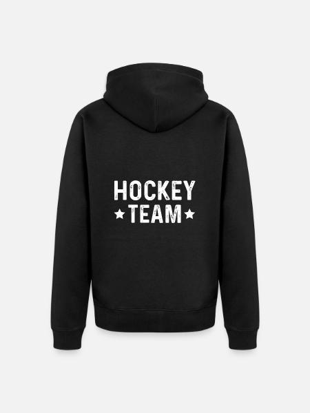 Hockey Team - Unisex Premium Organic Zip Hoodie - black