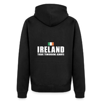 L’Irlande aujourd’hui demain Toujours Irlande Rugby - Veste à capuche bio Premium Unisexe - noir - Dos - Nico (187cm)