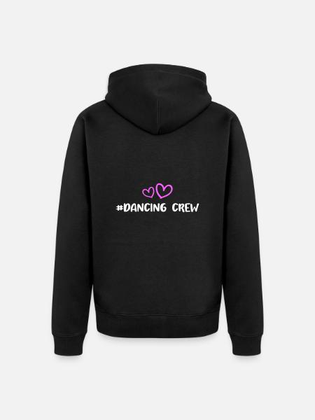 Dancing Crew Heart - Unisex Premium Organic Zip Hoodie - black