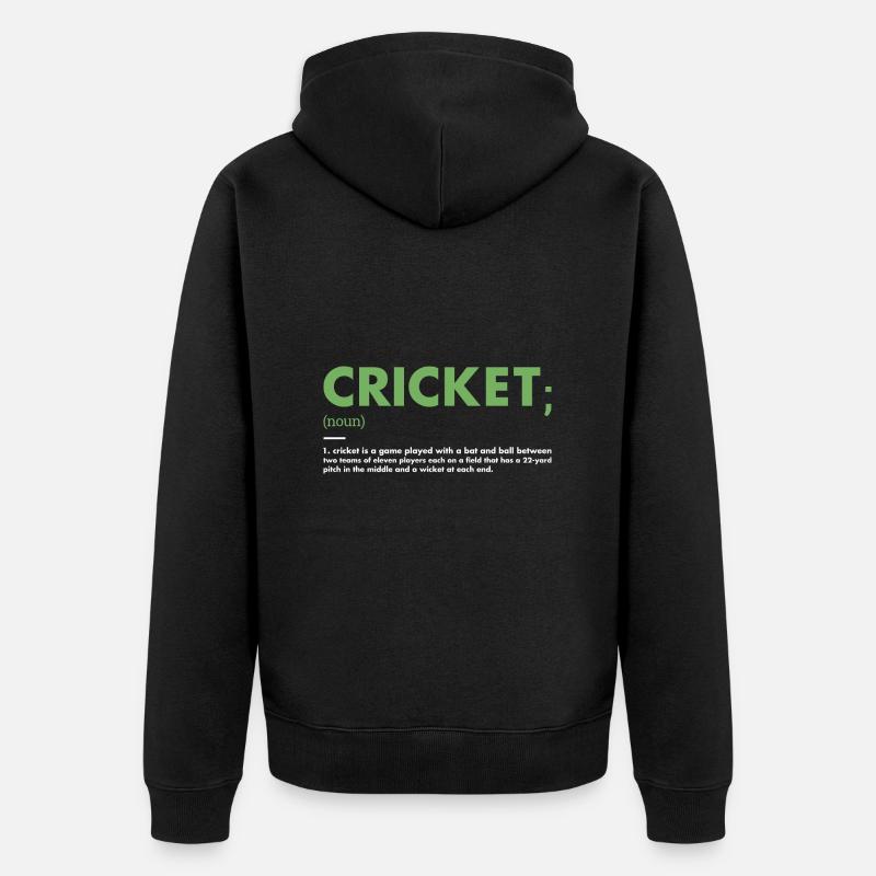 Sport Définition Cricket - Veste à capuche bio Premium Unisexe - noir