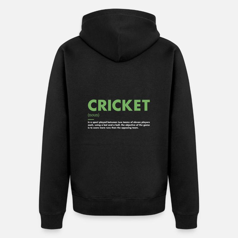 Sport Définition Cricket - Veste à capuche bio Premium Unisexe - noir