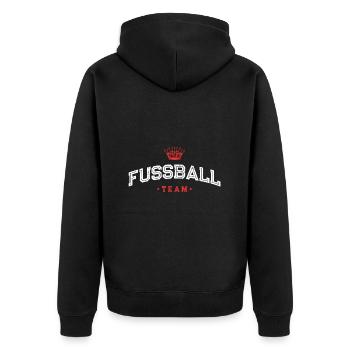 Équipe de football - Veste à capuche bio Premium Unisexe - noir - Dos - Nico (187cm)