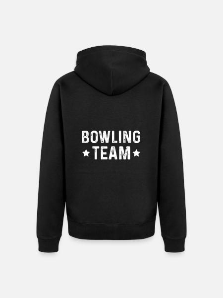 Bowling Team - Unisex Premium Bio Zip Hoodie - Schwarz