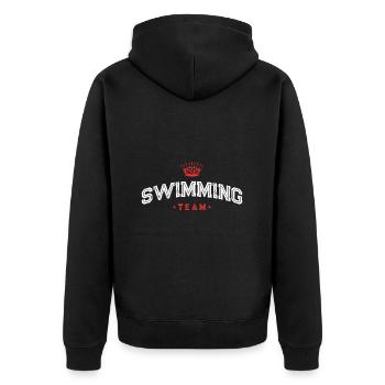 Équipe de natation - Veste à capuche bio Premium Unisexe - noir - Dos - Nico (187cm)