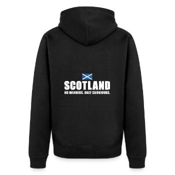 Ecosse Pas de vainqueurs seulement des survivants Ecosse Rugby - Veste à capuche bio Premium Unisexe - noir - Dos - Nico (187cm)