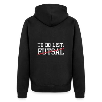 Sport To Do List Futsal - Veste à capuche bio Premium Unisexe - noir - Dos - Nico (187cm)