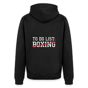 Sport To Do List Boxe - Veste à capuche bio Premium Unisexe - noir - Dos - Nico (187cm)