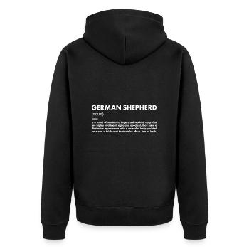 Définition du berger allemand - Veste à capuche bio Premium Unisexe - noir - Dos - Nico (187cm)