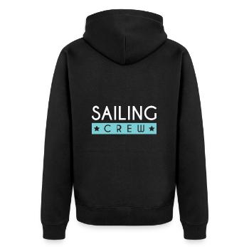 Équipage de navigation - Veste à capuche bio Premium Unisexe - noir - Dos - Nico (187cm)