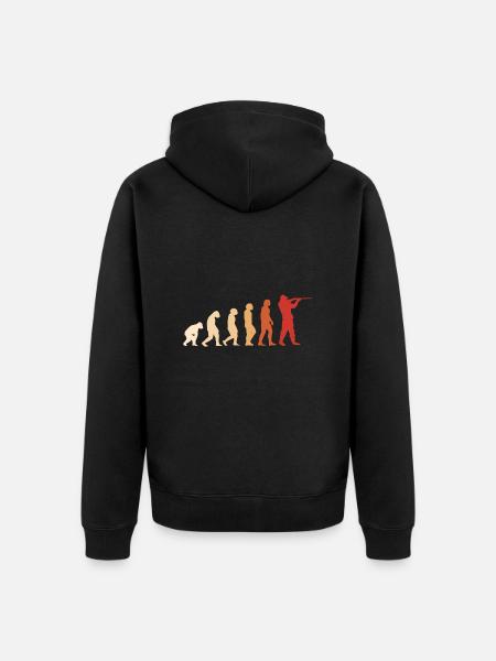 Geese Hunter Evolution Goose Hunting - Unisex Premium Bio Zip Hoodie - Schwarz