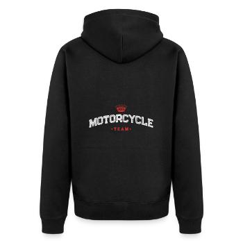 Équipe de motards - Veste à capuche bio Premium Unisexe - noir - Dos - Nico (187cm)