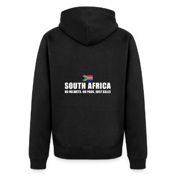 Afrique du Sud Pas de casques Pas de coussinets Afrique du Sud Rugby - Veste à capuche bio Premium Unisexe - noir - Dos - Nico (187cm)