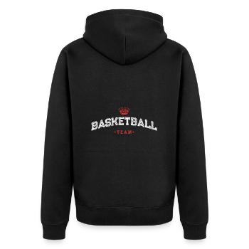 Équipe de basket-ball - Veste à capuche bio Premium Unisexe - noir - Dos - Nico (187cm)