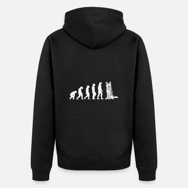 Evolution Husky sibérien - Veste à capuche bio Premium Unisexe - noir