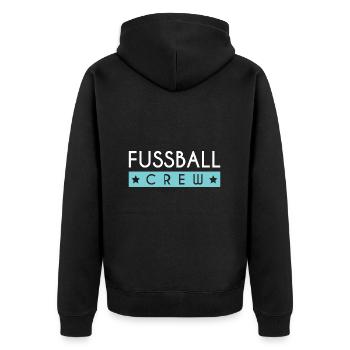 Équipe de football - Veste à capuche bio Premium Unisexe - noir - Dos - Nico (187cm)