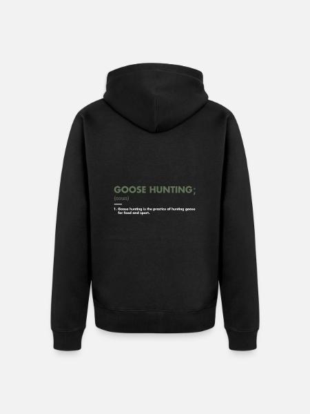 Geese Hunter Definition Goose Hunting - Unisex Premium Organic Zip Hoodie - black