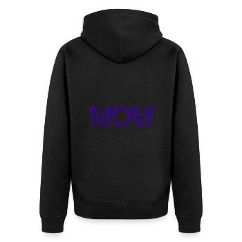 MAMA. MAMA. MUTTERTAG. ALLES GUTE ZUM GEBURTSTAG DER MUTTER - Unisex Premium Bio Zip Hoodie - Schwarz - Hinten - Nico (187cm)