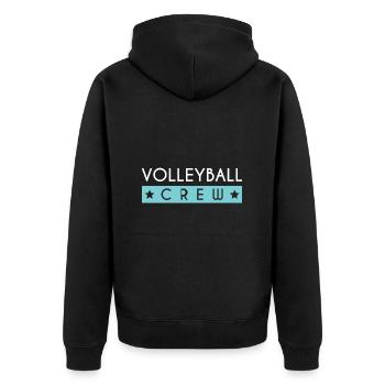 Équipe de volley-ball - Veste à capuche bio Premium Unisexe - noir - Dos - Nico (187cm)