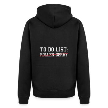 Sport To Do List Roller Derby - Veste à capuche bio Premium Unisexe - noir - Dos - Nico (187cm)
