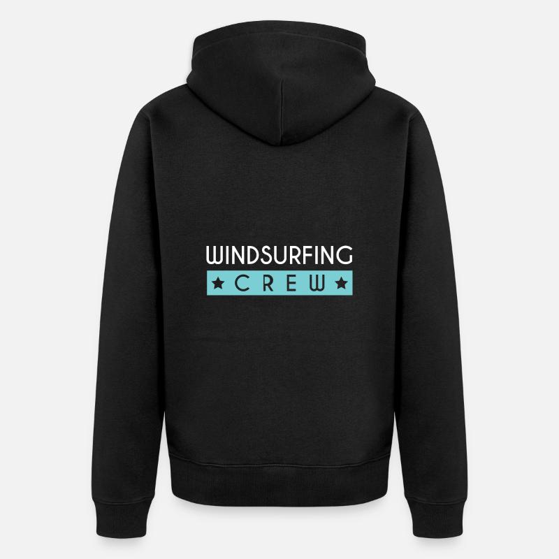 Windsurfing Crew - Unisex Premium Bio Zip Hoodie - Schwarz