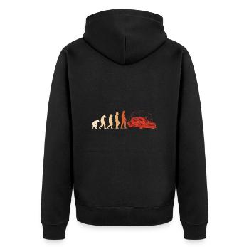 Sport Evolution Drifting - Unisex Premium Organic Zip Hoodie - black - Back - Nico (187cm)