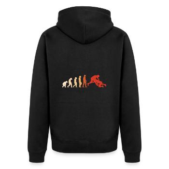 Sport Evolution Kabaddi - Unisex Premium Organic Zip Hoodie - black - Back - Nico (187cm)