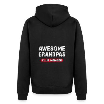 Super club de grands-pères - Veste à capuche bio Premium Unisexe - noir - Dos - Nico (187cm)