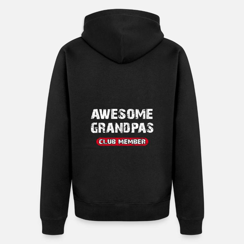 Super club de grands-pères - Veste à capuche bio Premium Unisexe - noir