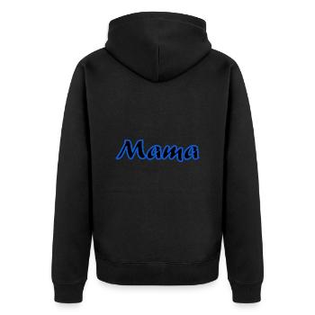 MAMMA. MAMA. MUTTERTAG. ALLES GUTE ZUM GEBURTSTAG DER MUTTER - Unisex Premium Bio Zip Hoodie - Schwarz - Hinten - Nico (187cm)