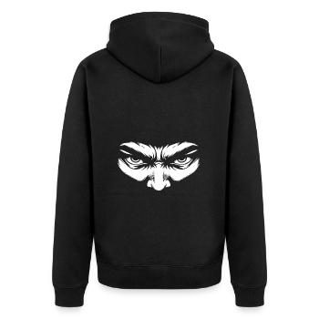 Conception du mauvais œil – Protection, style et mysticisme - Veste à capuche bio Premium Unisexe - noir - Dos - Nico (187cm)