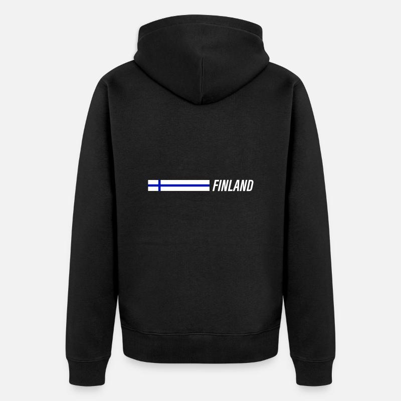 Drapeau de la Finlande - Veste à capuche bio Premium Unisexe - noir