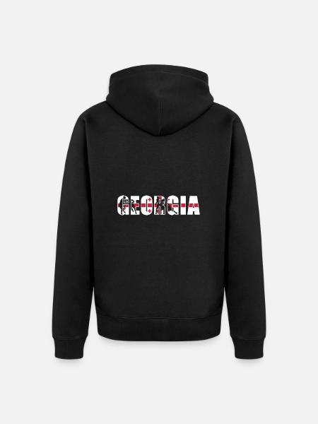 Rugby - Unisex Premium Organic Zip Hoodie - black