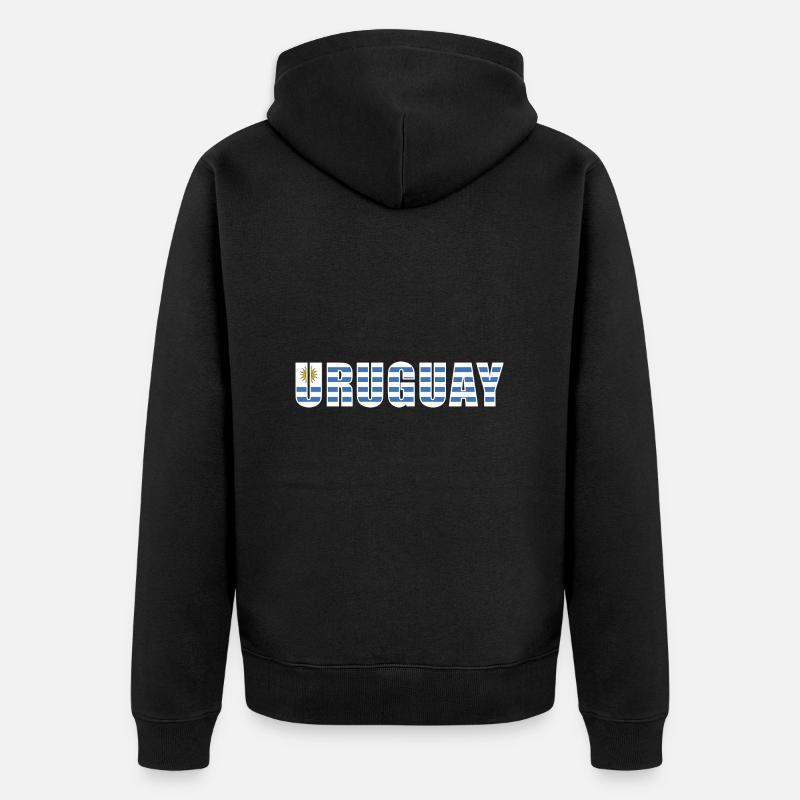 Uruguay Rugby - Veste à capuche bio Premium Unisexe - noir