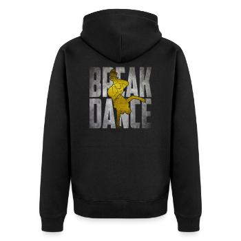 break dancing - Unisex Premium Organic Zip Hoodie - black - Back - Nico (187cm)