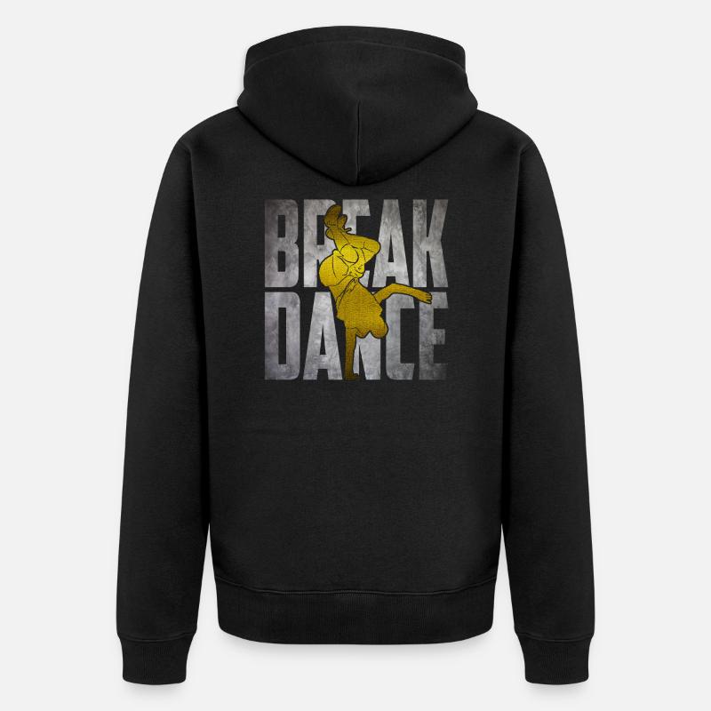 break dance - Veste à capuche bio Premium Unisexe - noir