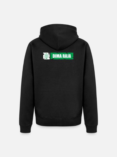 DIMA RAJA - Unisex Premium Organic Zip Hoodie - black