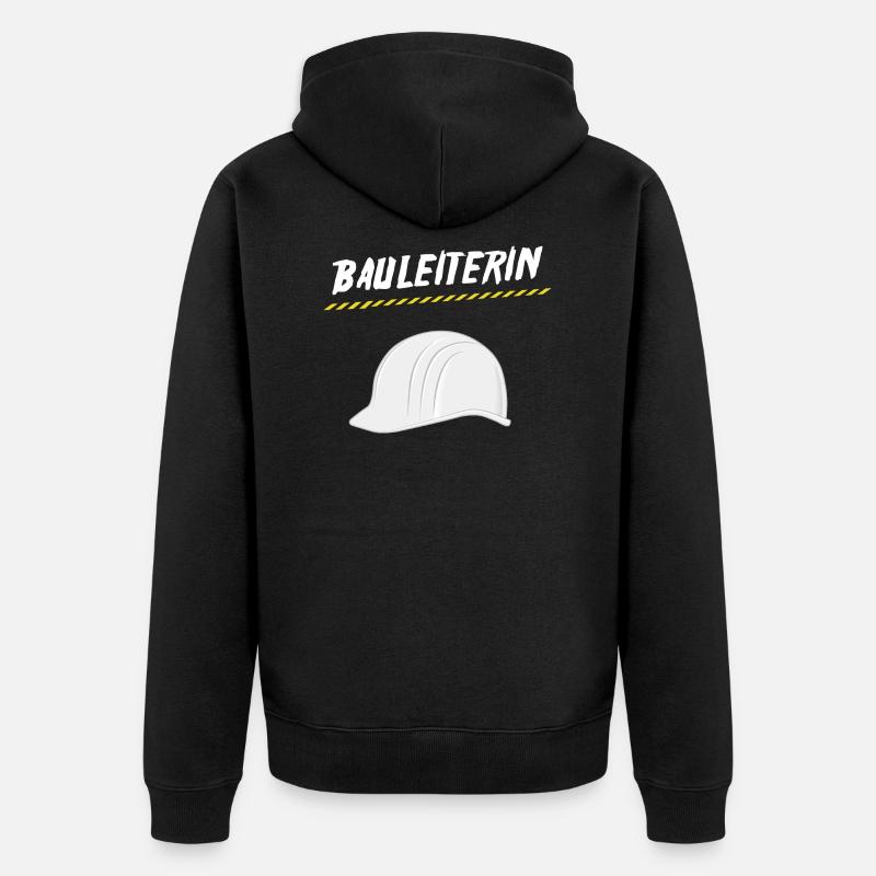 Bauleiterin - Unisex Premium Bio Zip Hoodie - Schwarz