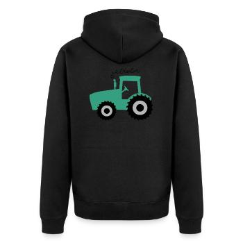 Tracteur - Veste à capuche bio Premium Unisexe - noir - Dos - Nico (187cm)