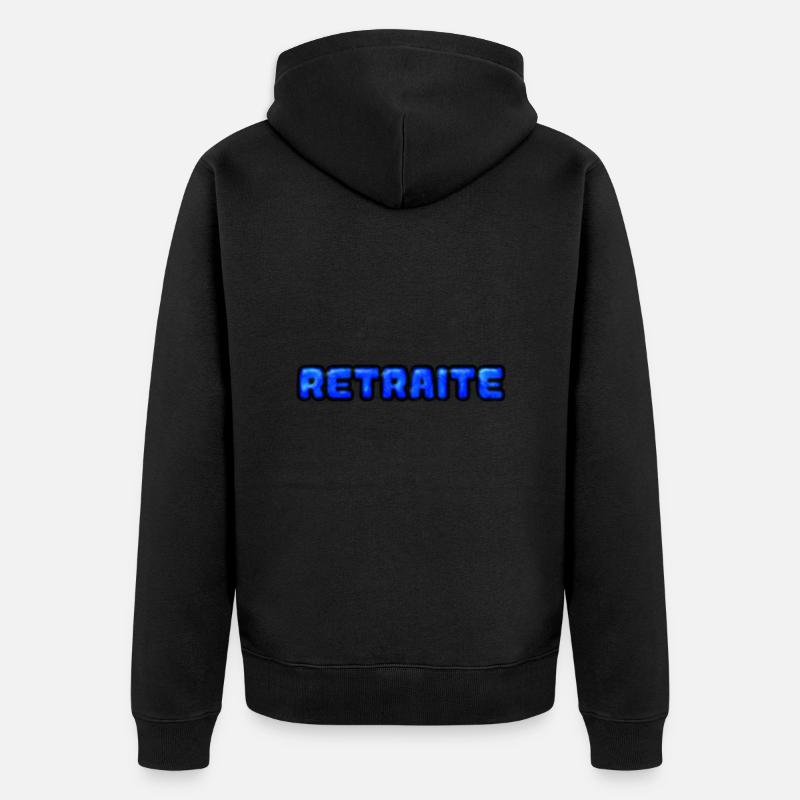 RETRAITE. RETRAITE. RETRAITEE. RETRAITE - Veste à capuche bio Premium Unisexe - noir