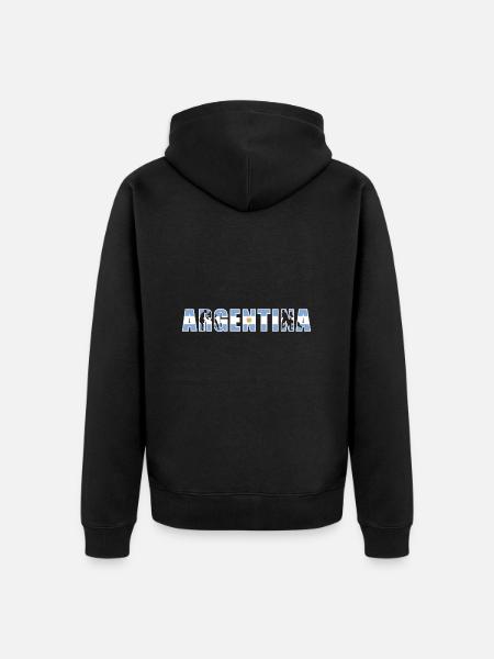 Argentina Rugby - Unisex Premium Organic Zip Hoodie - black