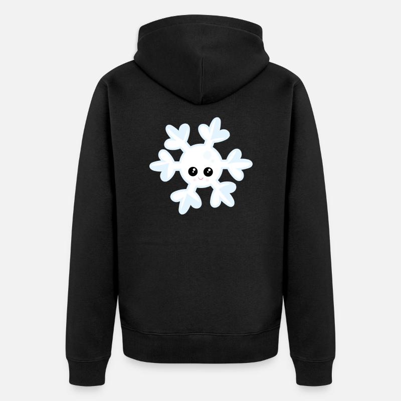 flocon de neige - Veste à capuche bio Premium Unisexe - noir