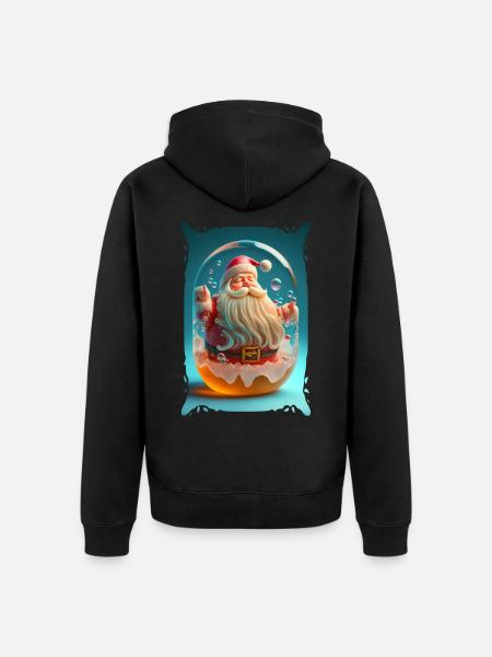 Weihnachtsmann-Gelee - Unisex Premium Bio Zip Hoodie - Schwarz