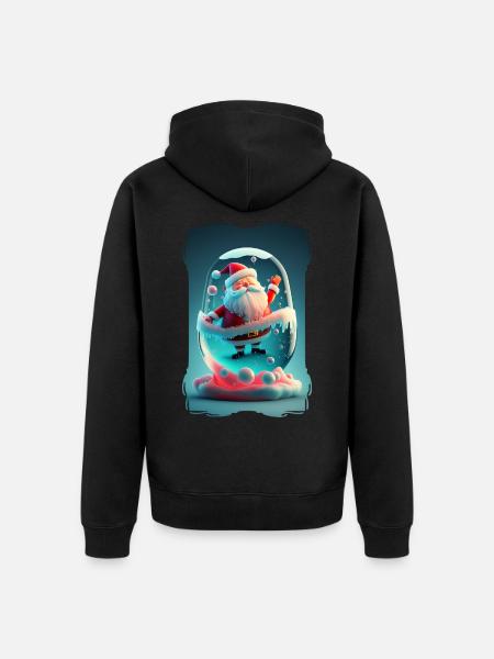 Weihnachtsmann-Gelee - Unisex Premium Bio Zip Hoodie - Schwarz