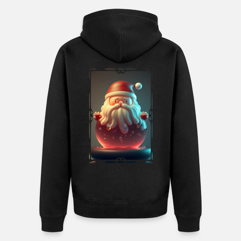 Père Noel en Gelée - Veste à capuche bio Premium Unisexe - noir