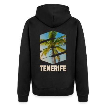 Tenerife Tenerife Été Soleil Plage Mer Palmiers - Veste à capuche bio Premium Unisexe - noir - Dos - Nico (187cm)