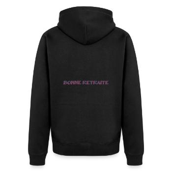 RETRAITE. RETRAITE. RETRAITEE. SENIOR. MAMIE. PAPY - Veste à capuche bio Premium Unisexe - noir - Dos - Nico (187cm)